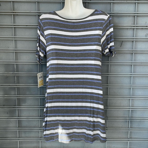 LulaRoe Striped & Printed Perfect T High Low Top-#0334 - Picture 7 of 12